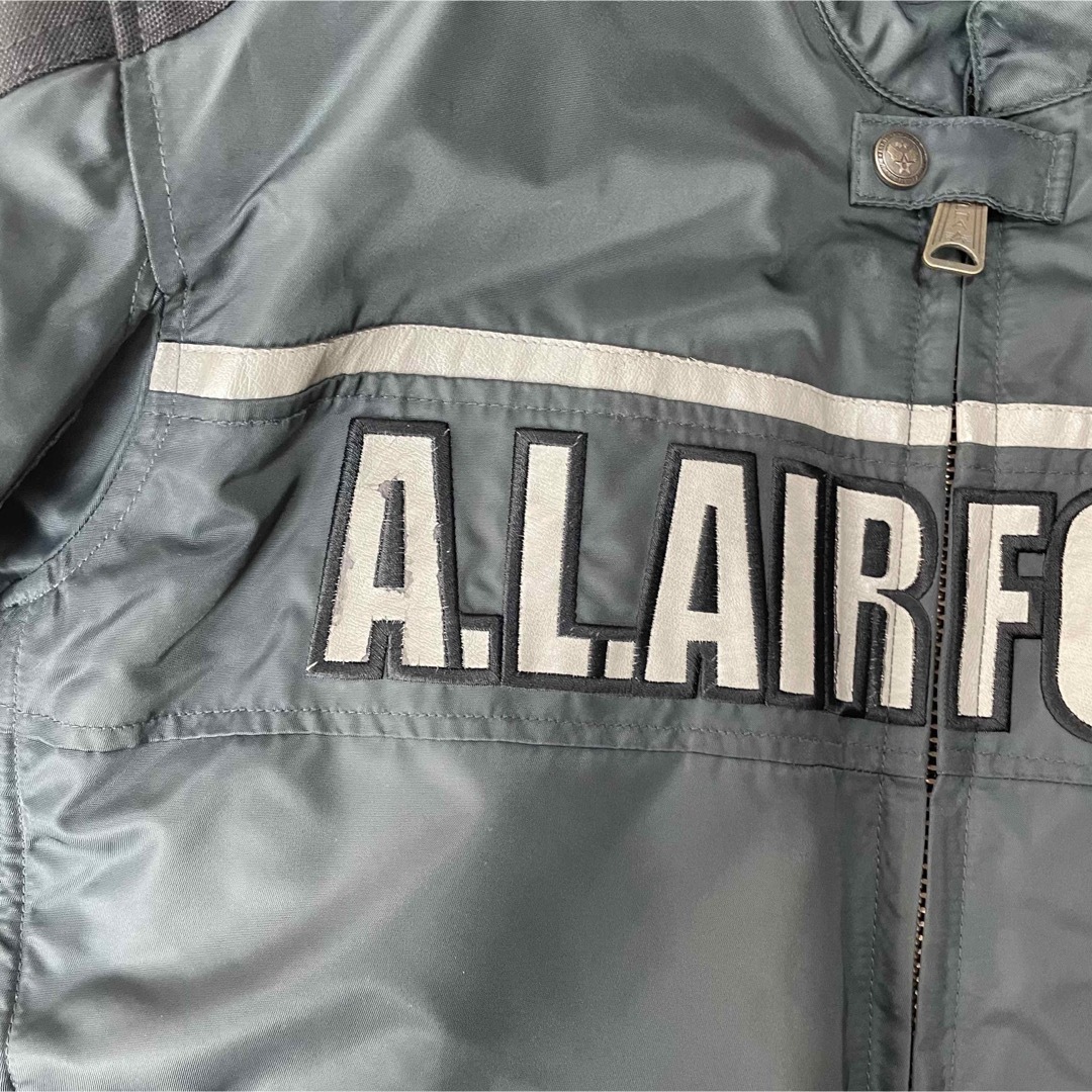 ALPHA INDUSTRIES(アルファインダストリーズ)のALVA-1701W シングルライダース ウィンタージャケット GUNMETAL メンズのジャケット/アウター(ライダースジャケット)の商品写真