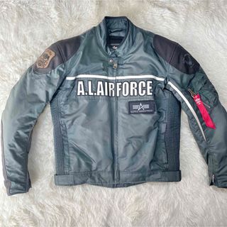 アルファインダストリーズ(ALPHA INDUSTRIES)のALVA-1701W シングルライダース ウィンタージャケット GUNMETAL(ライダースジャケット)