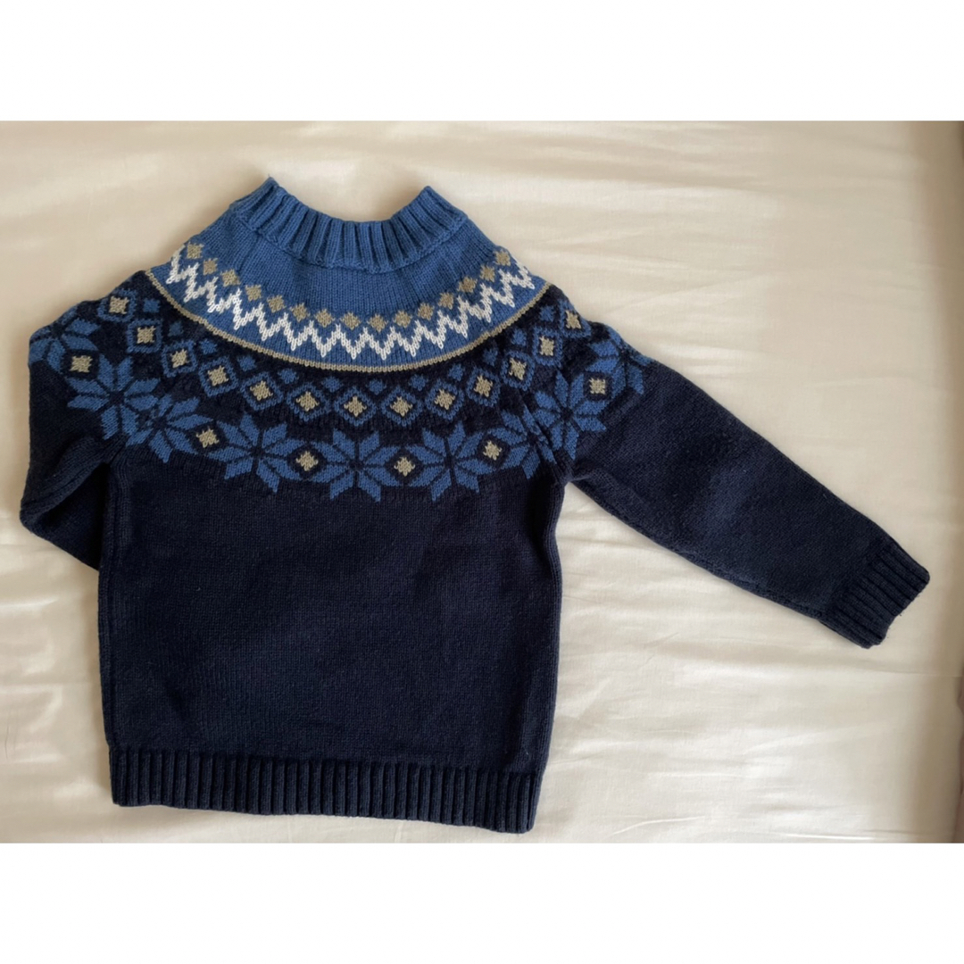 PETIT BATEAU(プチバトー)のpetitbateauプチバトー ジャガードニット キッズ/ベビー/マタニティのキッズ服男の子用(90cm~)(ニット)の商品写真