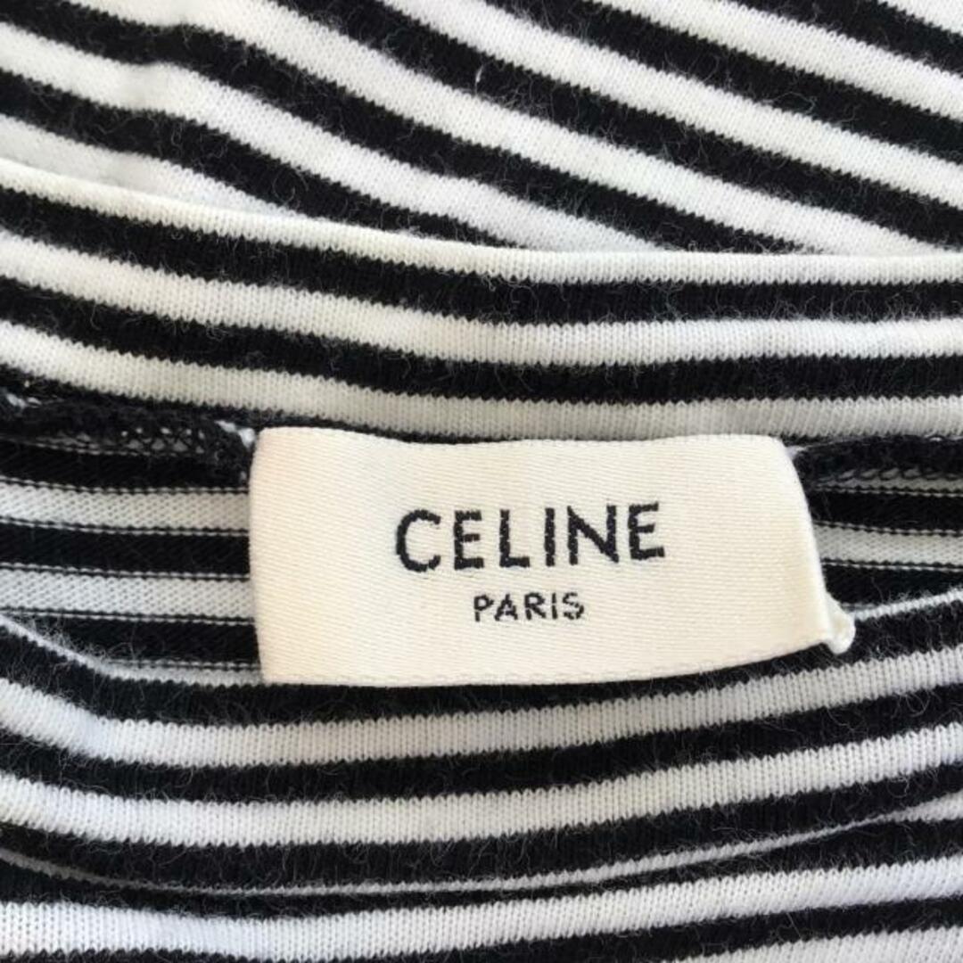 celine(セリーヌ)のセリーヌ 長袖カットソー サイズS - 黒×白 レディースのトップス(カットソー(長袖/七分))の商品写真