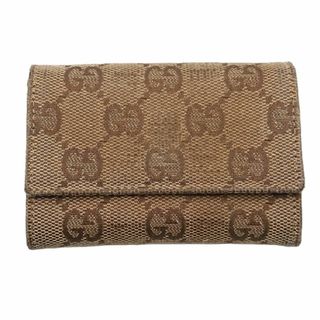 グッチ(Gucci)のGUCCI グッチ GGキャンバス コインケース キャンバス ベージュ ブラウン(コインケース)