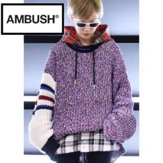 アンブッシュ(AMBUSH)のアンブッシュ　UNBUSH ニット　セーター　トリコロール　ロング　ビッグ(ニット/セーター)