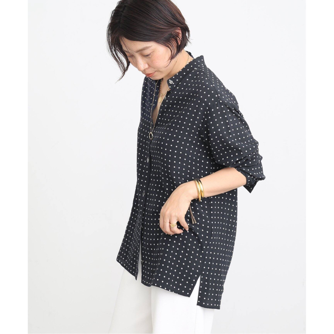 極美品★Deuxieme Classe BINDA silkドットプリントシャツ