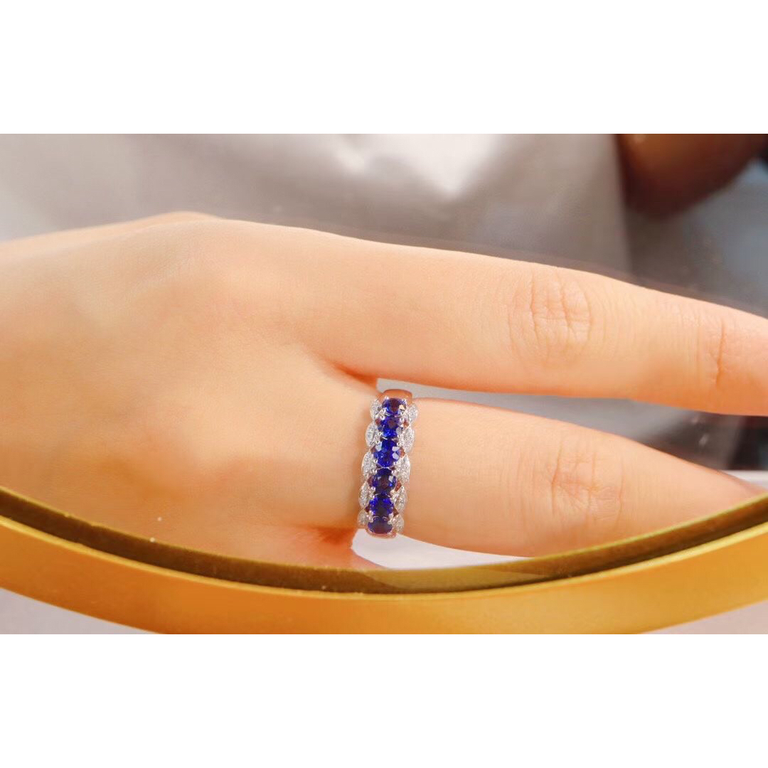 天然 ブルーサファイア ダイヤ リング1.65ct k18 ¥ レディースのアクセサリー(リング(指輪))の商品写真
