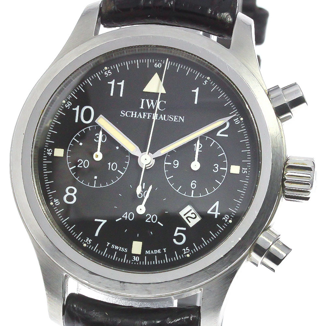 訳あり IWC IWC SCHAFFHAUSEN IW374101 フリーガー クロノグラフ クォーツ メンズ _774489