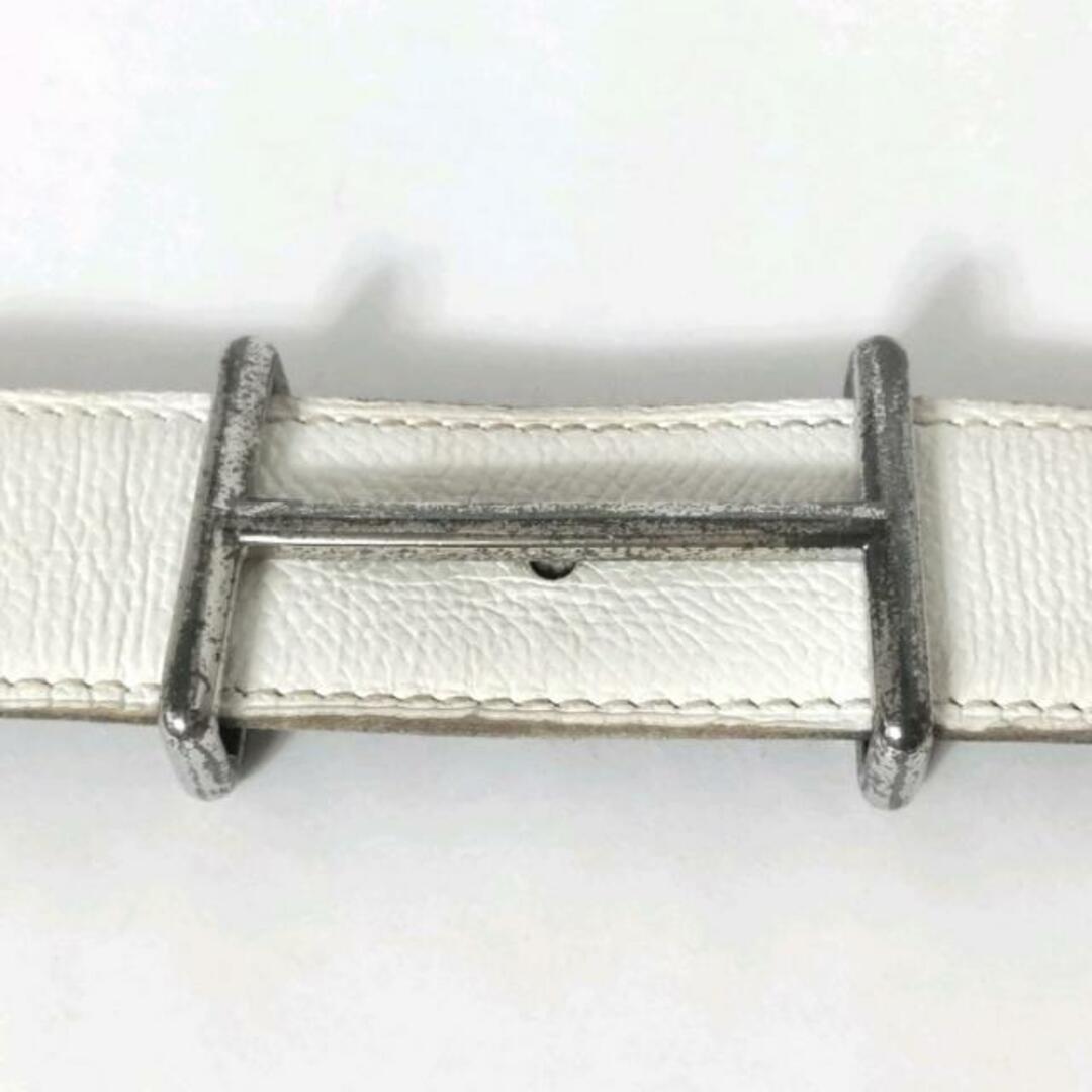Hermes(エルメス)のエルメス ベルト 85 - 白 シルバー金具 レディースのファッション小物(ベルト)の商品写真