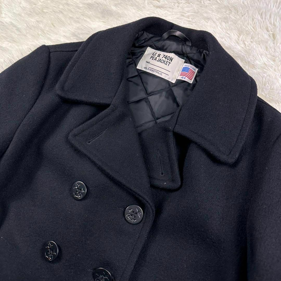 schott - 美品•希少 SCHOTT 740N メルトンウール ピーコート XL USA 紺