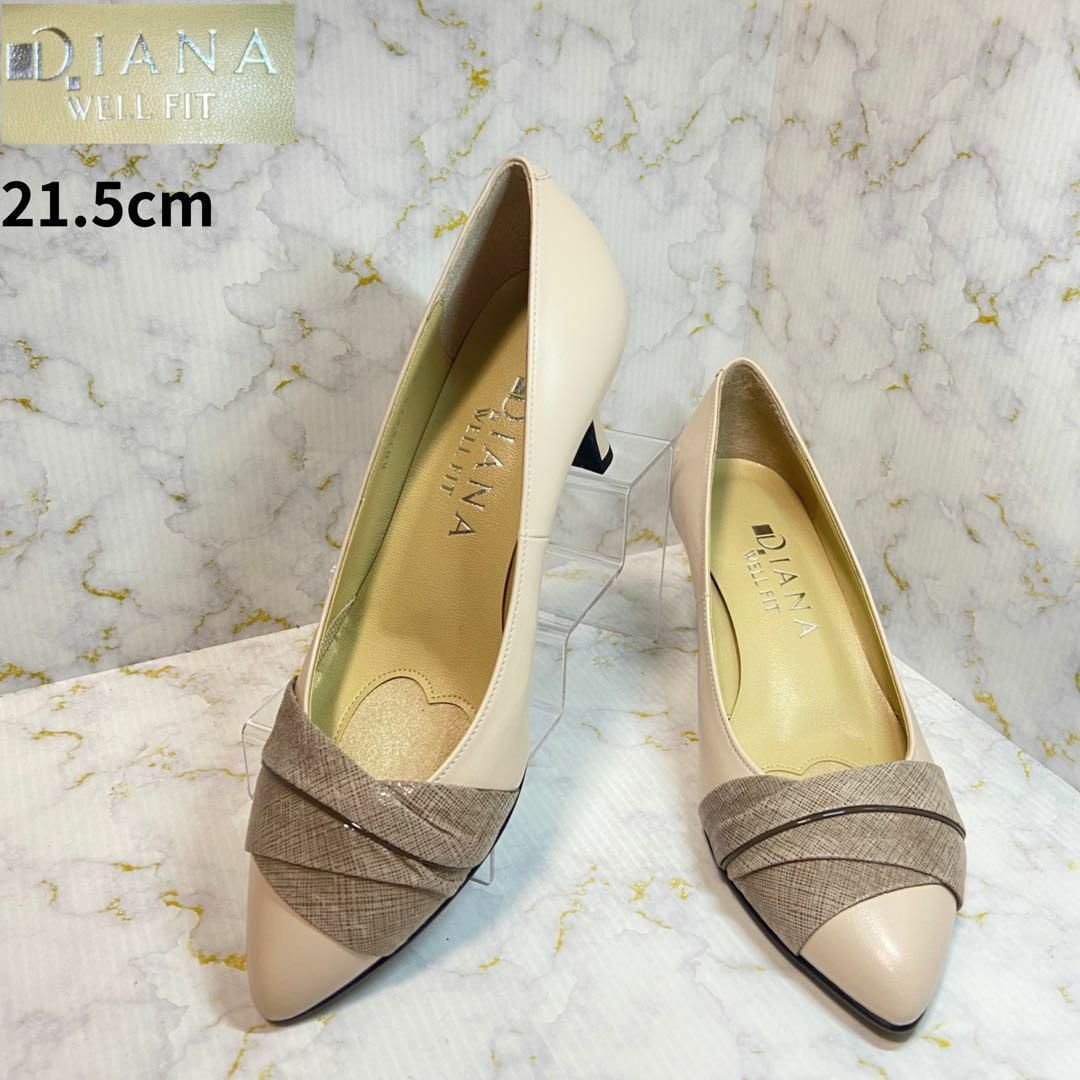 DIANA - ✨レザーパンプス✨ほぼ新品 DIANA/ダイアナ WELLFIT 21.5cmの