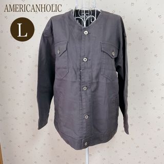 アメリカンホリック(AMERICAN HOLIC)のアメリカホリック　上着　ジャケット　Lサイズ　ブラック　オシャレ　かわいい　春秋(Gジャン/デニムジャケット)