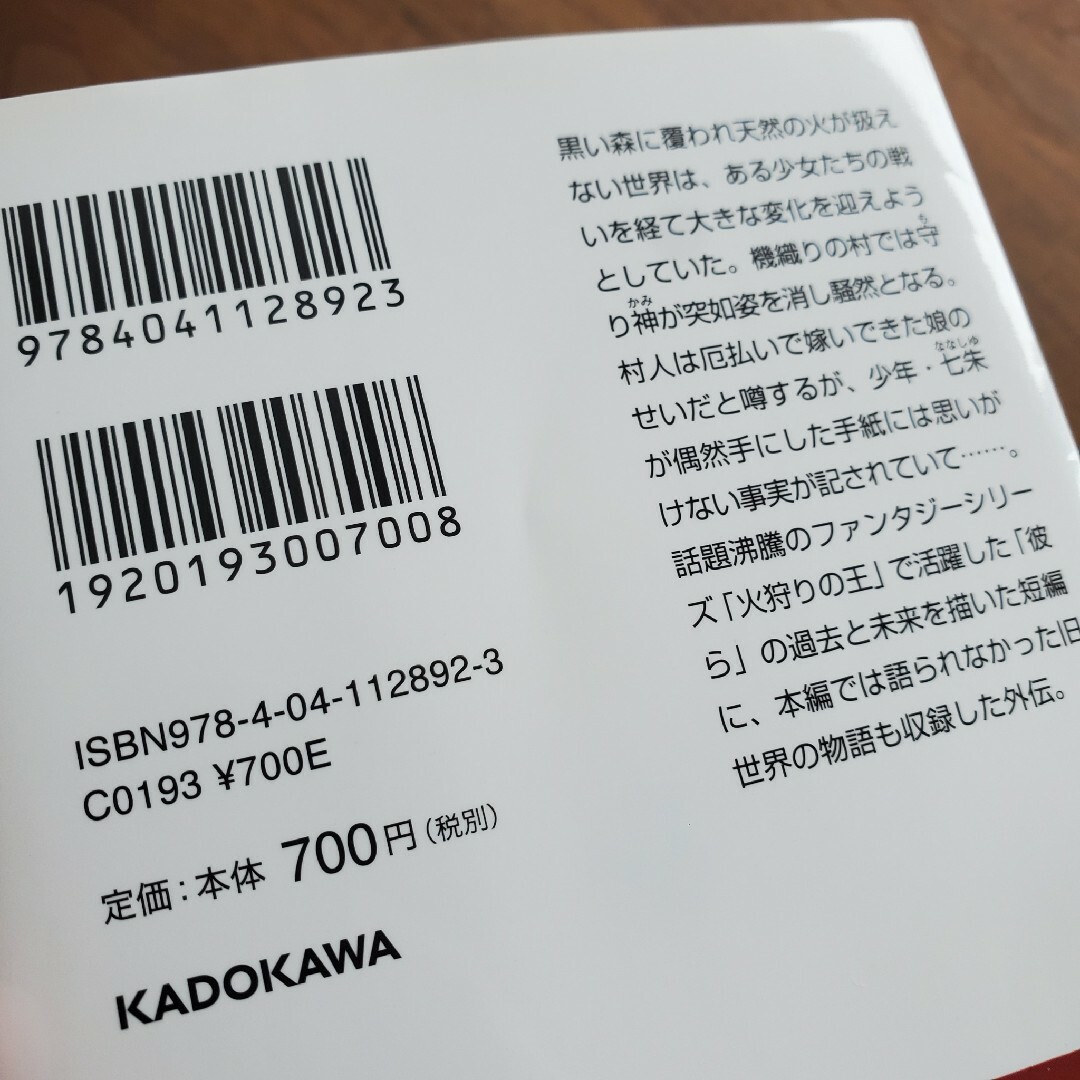 角川書店(カドカワショテン)の火狩りの王 (一二三四外伝) エンタメ/ホビーの本(文学/小説)の商品写真