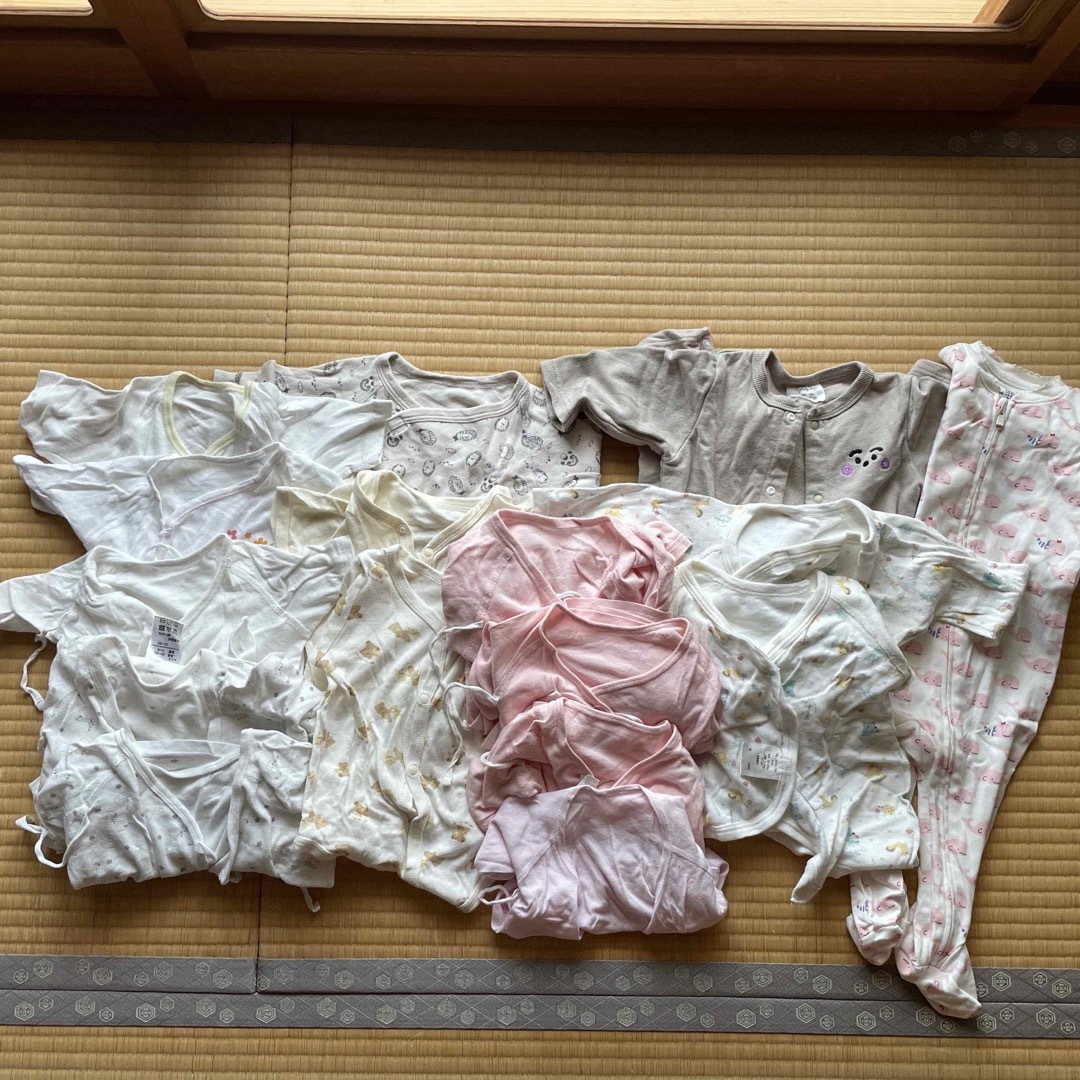 ベビー　新生児　肌着　16枚セット　女の子 キッズ/ベビー/マタニティのベビー服(~85cm)(肌着/下着)の商品写真