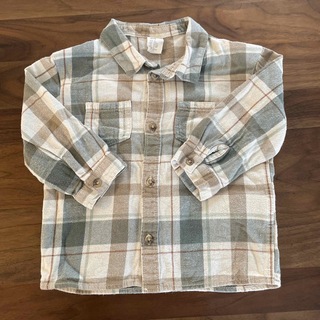 エイチアンドエム(H&M)のフランネルチェックシャツ 80サイズ(シャツ/カットソー)