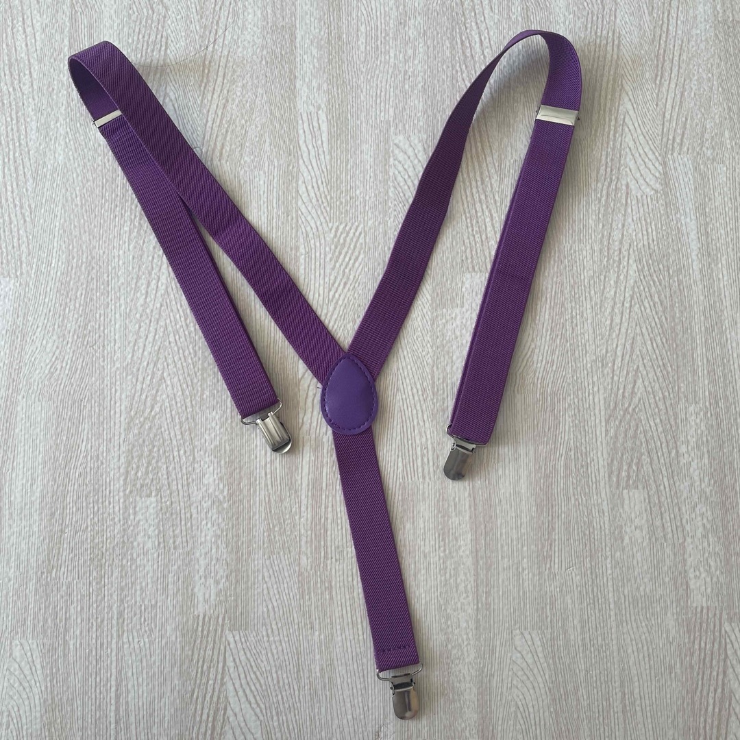 紫サスペンダー レディースのファッション小物(サスペンダー)の商品写真