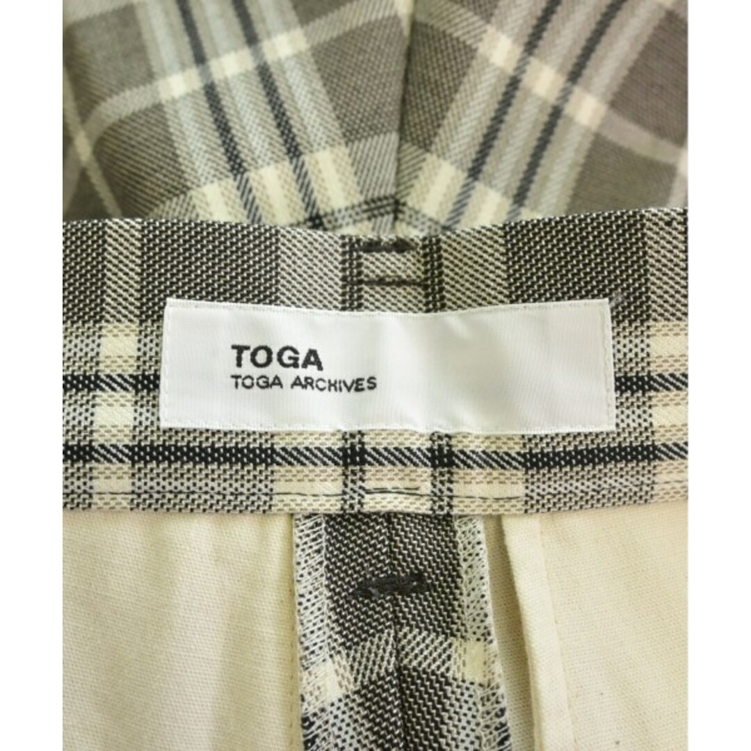 TOGA トーガ パンツ(その他) 36(S位) 茶x白(チェック) 【古着】-