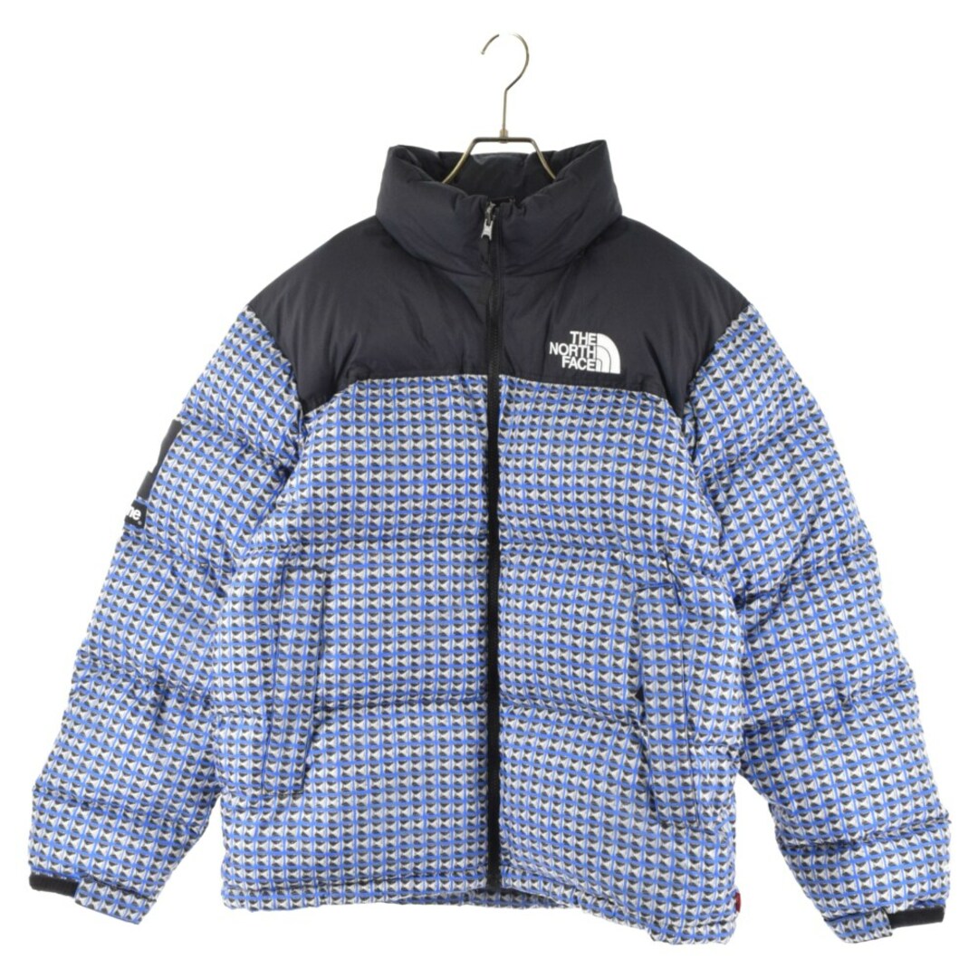 SUPREME シュプリーム 21SS×THE NORTH FACE Studded Nuptse Jacket ノースフェイス スタッズ デザイン ヌプシ ダウンジャケット ブルー ND42100I