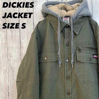 ディッキーズ(Dickies)のアメリカ古着DICKIESディッキーズ中綿キルティングジャケット　S グリーン.(ブルゾン)