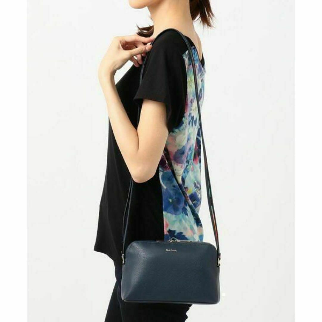 Paul Smith インレイドストライプハンドル ショルダーバッグ-