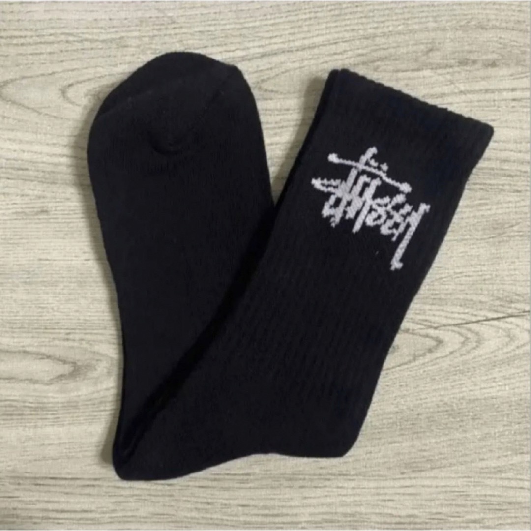 STUSSY(ステューシー)の黒●STUSSY ステューシー メンズソックス 男性用 靴下 ブラック メンズのレッグウェア(ソックス)の商品写真