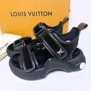 ルイヴィトン サンダル パンプス ブラック 黒 茶 38  24.0 ～ 24.5 レオパード柄 美品  ルイ・ヴィトン ヴィトン LOUIS VUITTON【質屋】