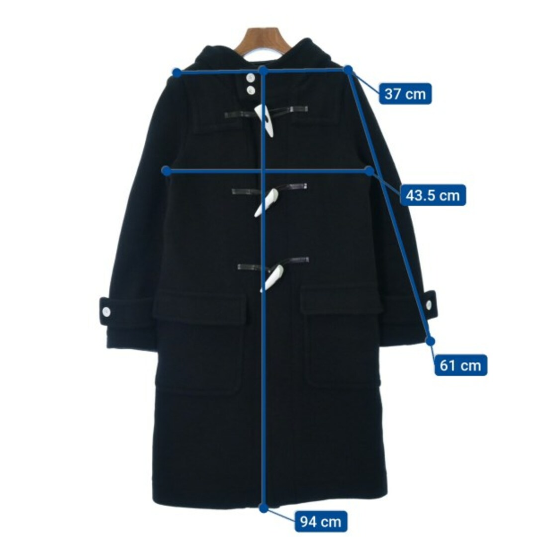 HYKE ハイク ダッフルコート 1(S位) 黒 【古着】【中古】