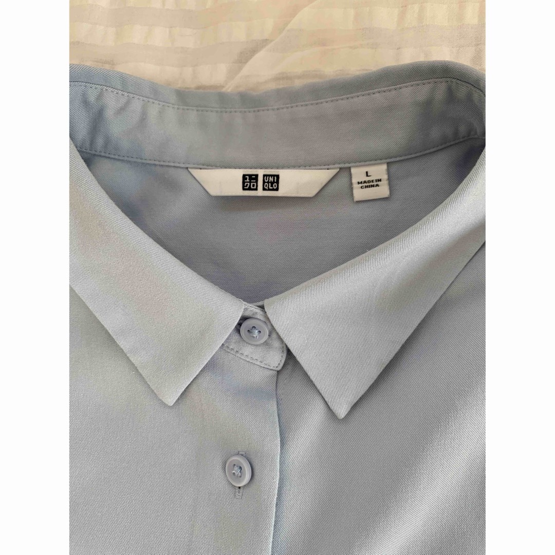 UNIQLO(ユニクロ)のレーヨン長袖シャツ　ユニクロ　L レディースのトップス(シャツ/ブラウス(長袖/七分))の商品写真