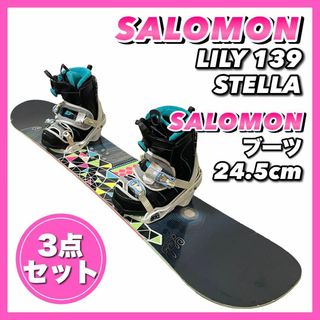 【値下げしました！】SALOMON スノボー板/ビンディングSET 135cm