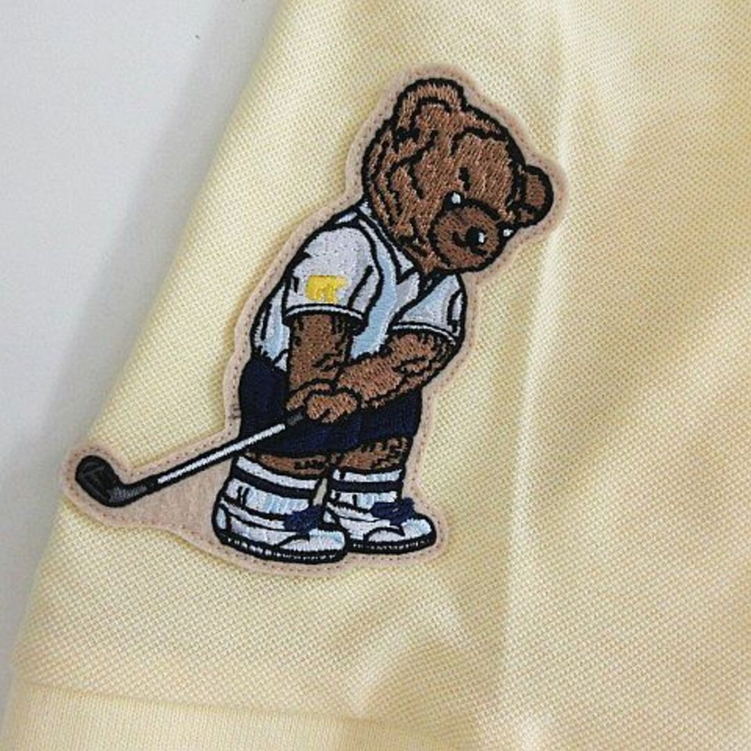 Golden Bear(ゴールデンベア)のゴールデンベア ポロシャツ 半袖 クマ ワッペン L イエロー ゴルフウェア スポーツ/アウトドアのゴルフ(ウエア)の商品写真