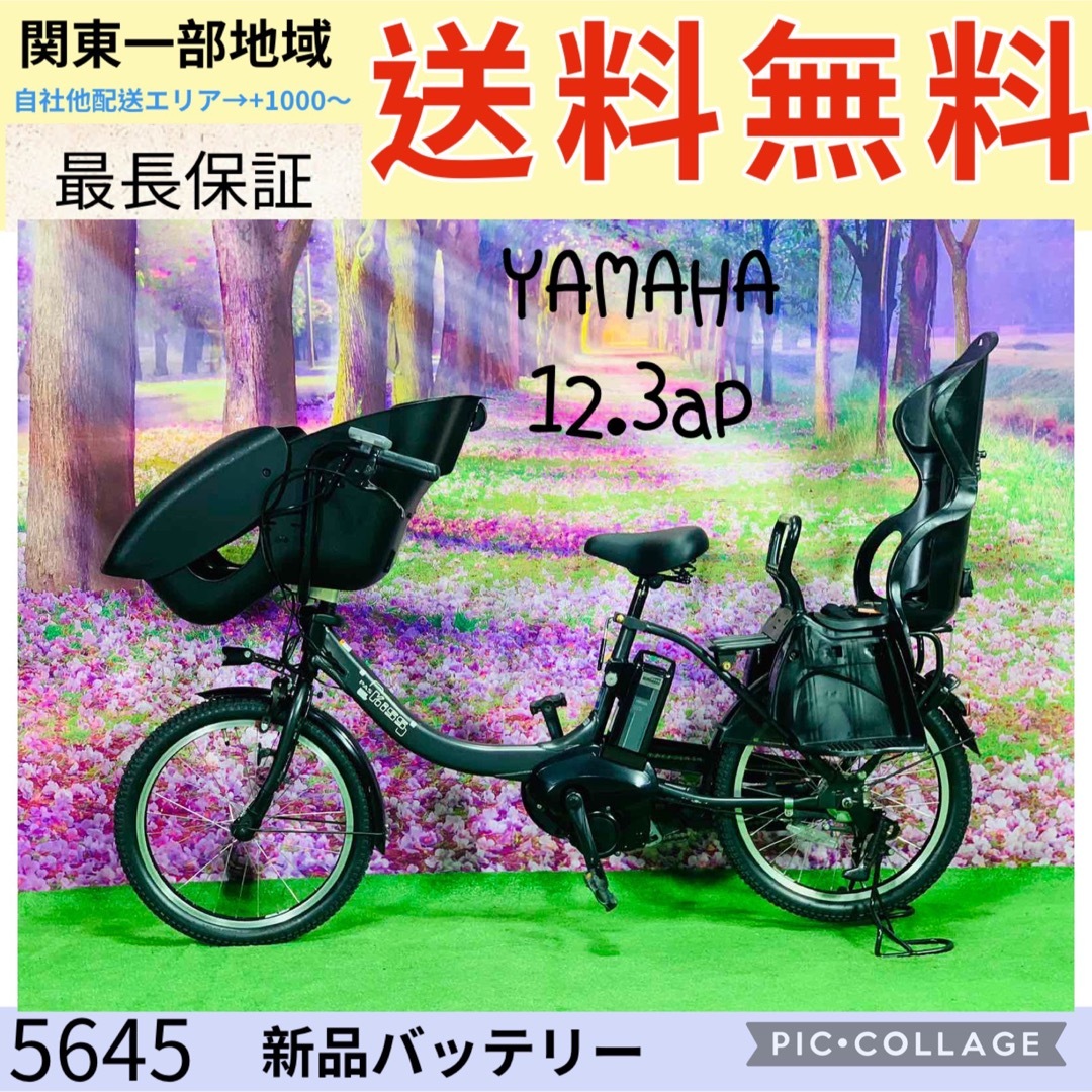 5645子供乗せ電動アシスト自転車ヤマハ3人乗り対応20インチ