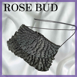 ローズバッド(ROSE BUD)の美品✨ROSEBUD ローズバッド　フリル　カーキ　ショルダーバッグ　クラッチ(ショルダーバッグ)