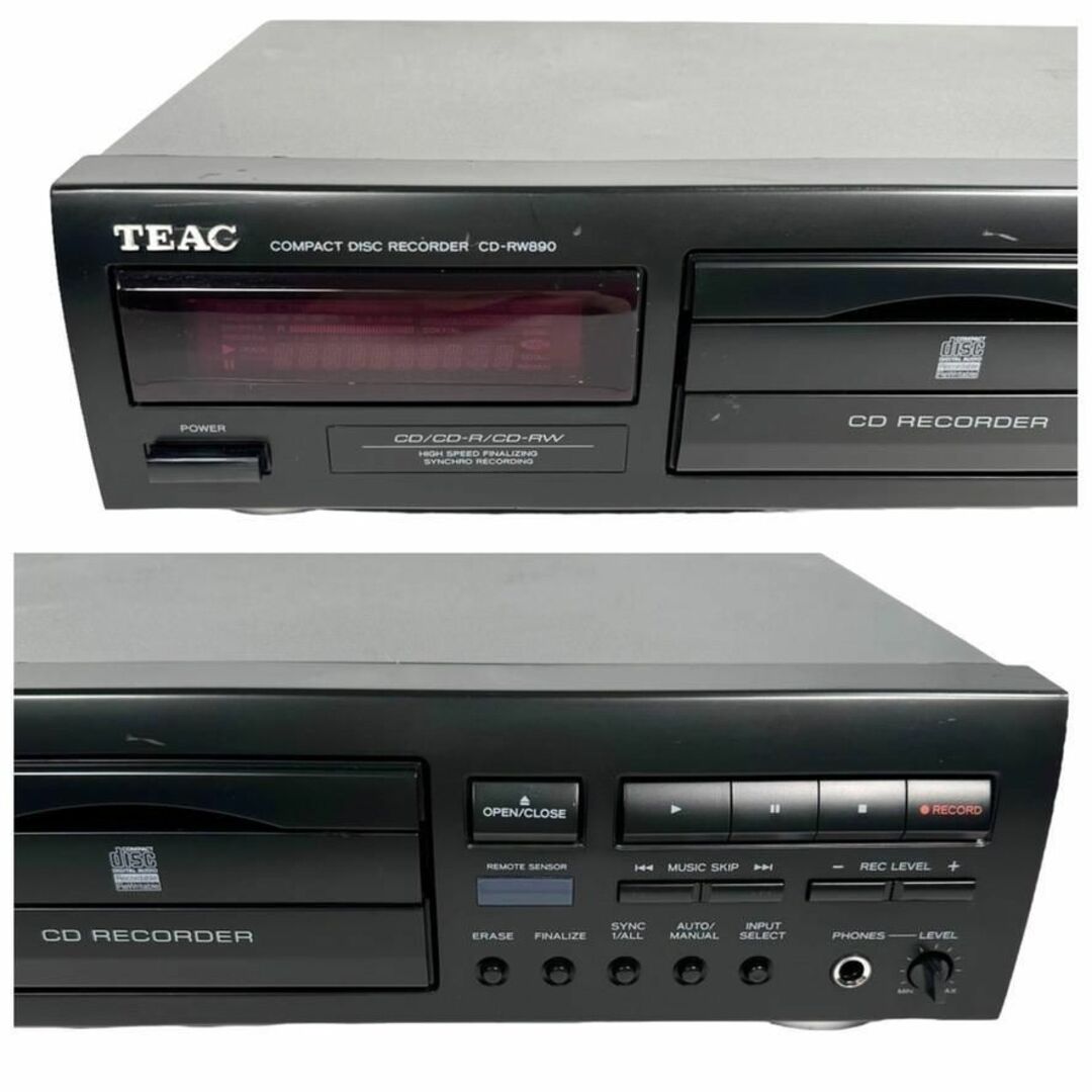 優良動作品 TEAC CDレコーダー ブラック CD-RW890-B - その他