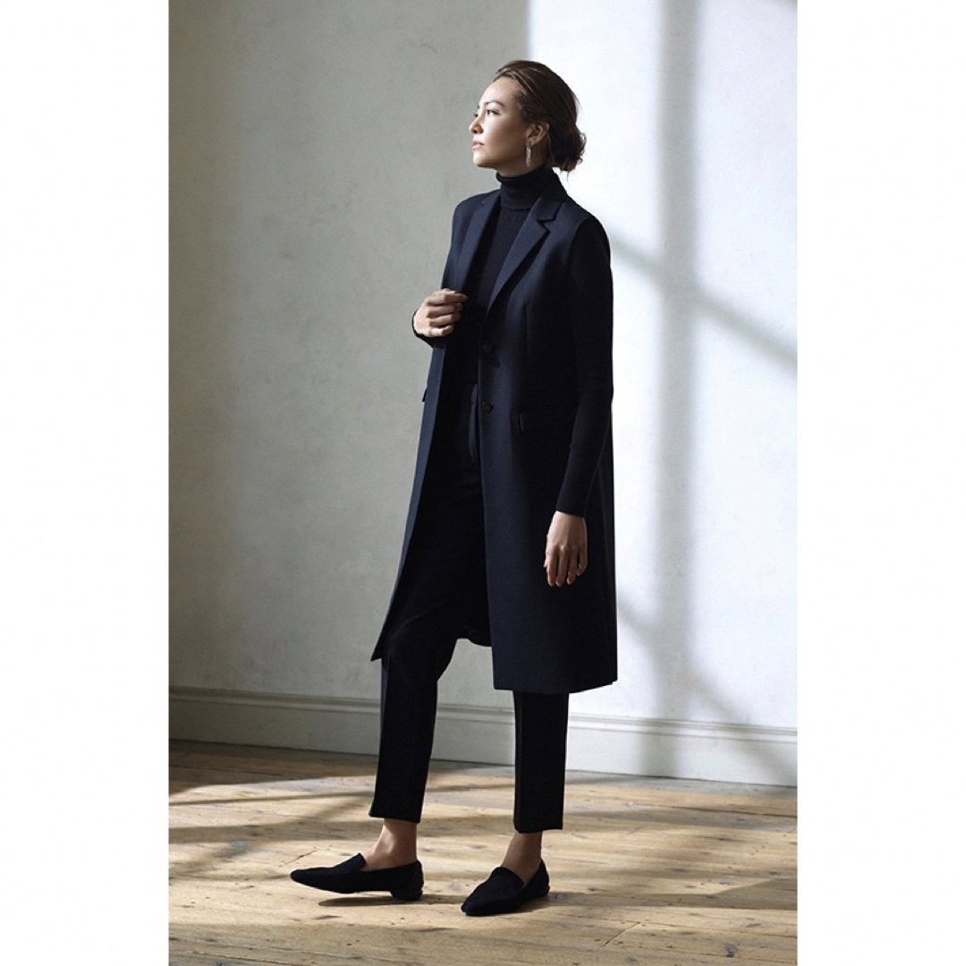 theory luxe 22AW Kelman トレンチベスト　ロングジレ　黒