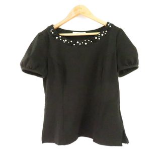 ルネ(René)の美品 Rene ルネ Relax トップス 1点 36 レーヨン 他 半袖 パール リボン レディース AM4928A38 (Tシャツ(半袖/袖なし))