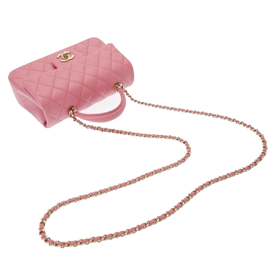 CHANEL(シャネル)のシャネル  トップハンドル ミニチェーンショルダー 2WAYバッグ ピンク レディースのバッグ(ショルダーバッグ)の商品写真
