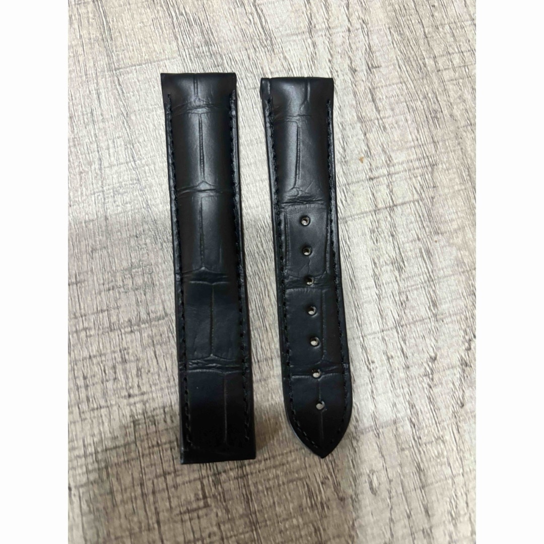 OMEGA - OMEGA レザーベルト ワニ革 ブラック 20mm x 18mmの通販 by