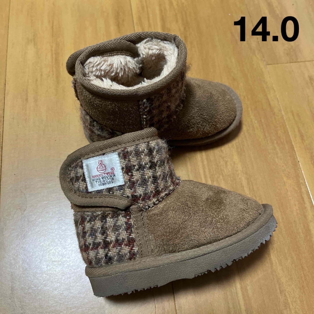 Harris Tweed ムートンブーツ 15㎝ - ブーツ