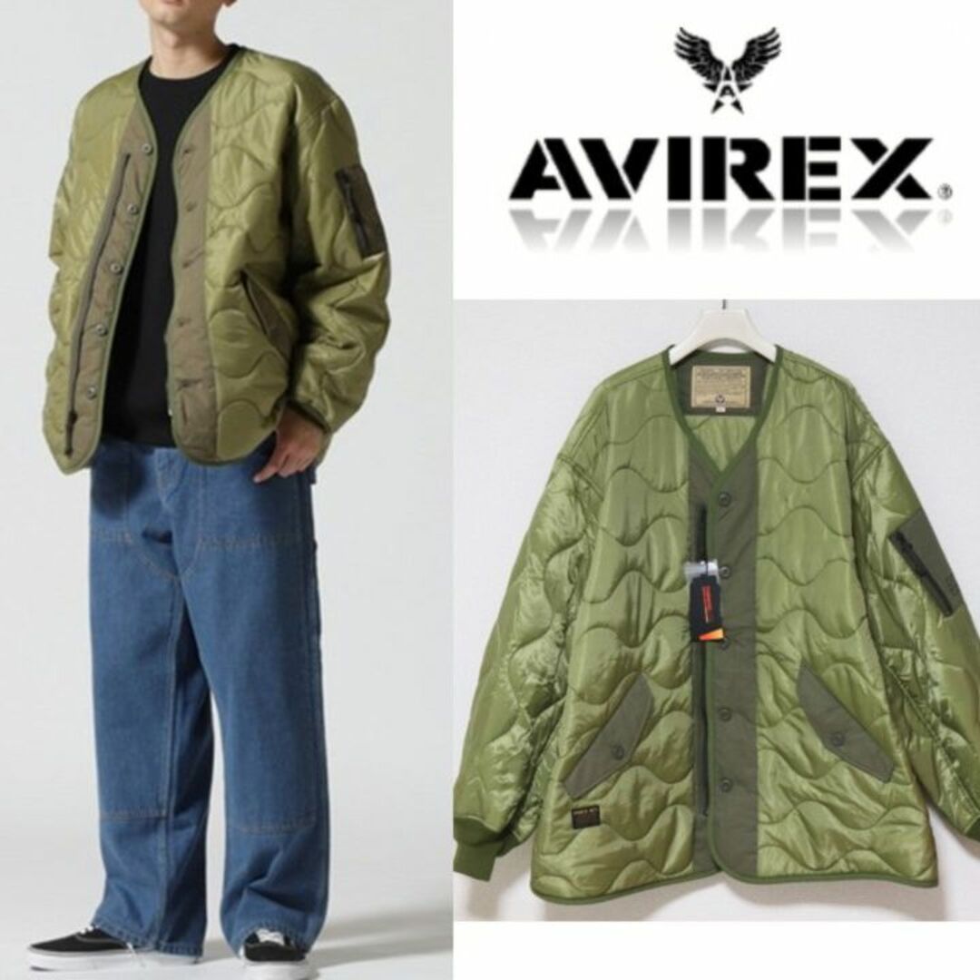 極美品AVIREXアヴィレックスのライナー付きジャケット フード付きユニセックス