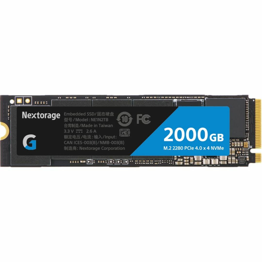 Nextorage Gシリーズ SSD 2000GB 内蔵SSD M.2 228