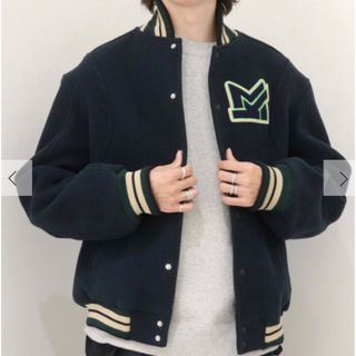 MAISON KITSUNE スタジアムジャンパー スタジャン ブルゾン M 黒