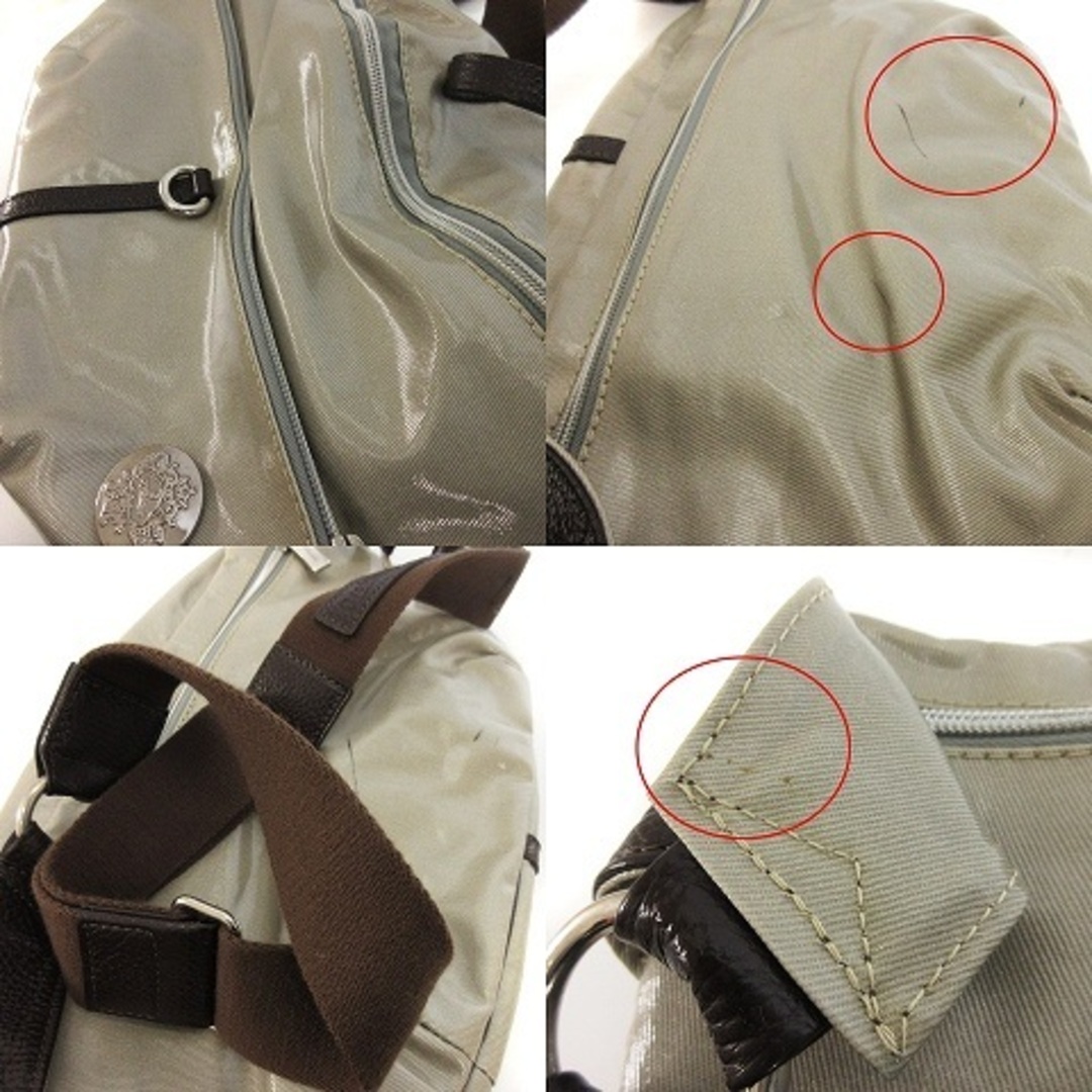 オロビアンコ ショルダーバッグ レザー 金具ロゴ グレー系 鞄 カバン 5