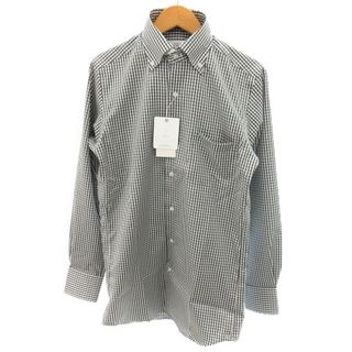 ユナイテッドアローズグリーンレーベルリラクシング(UNITED ARROWS green label relaxing)のグリーンレーベルリラクシング シャツ 長袖 ブロックチェック コットン 緑系 S(シャツ)