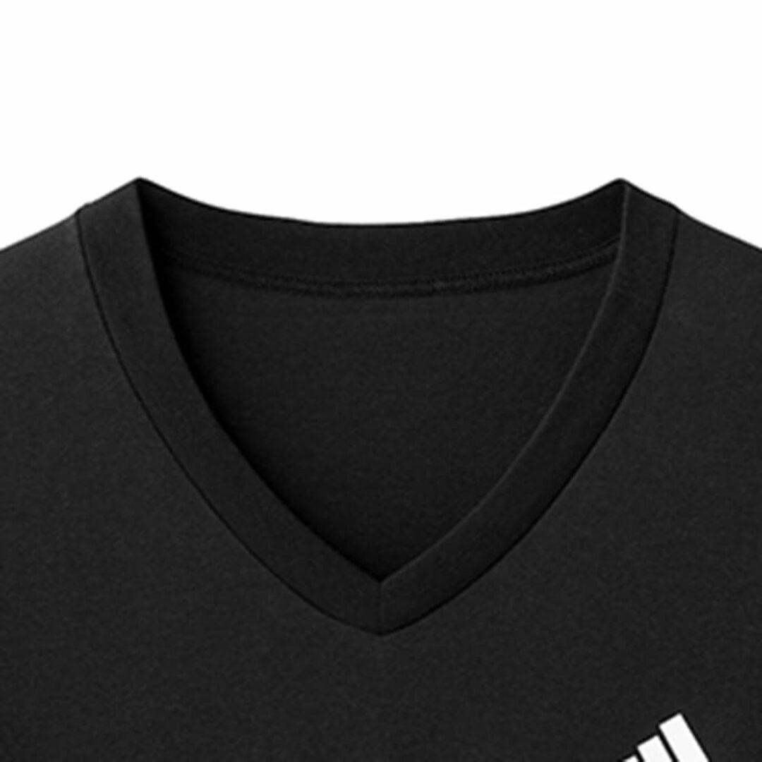 [アディダス] Tシャツ Ｖネック ワンポイントロゴ 綿混 吸汗速乾 APB41 3