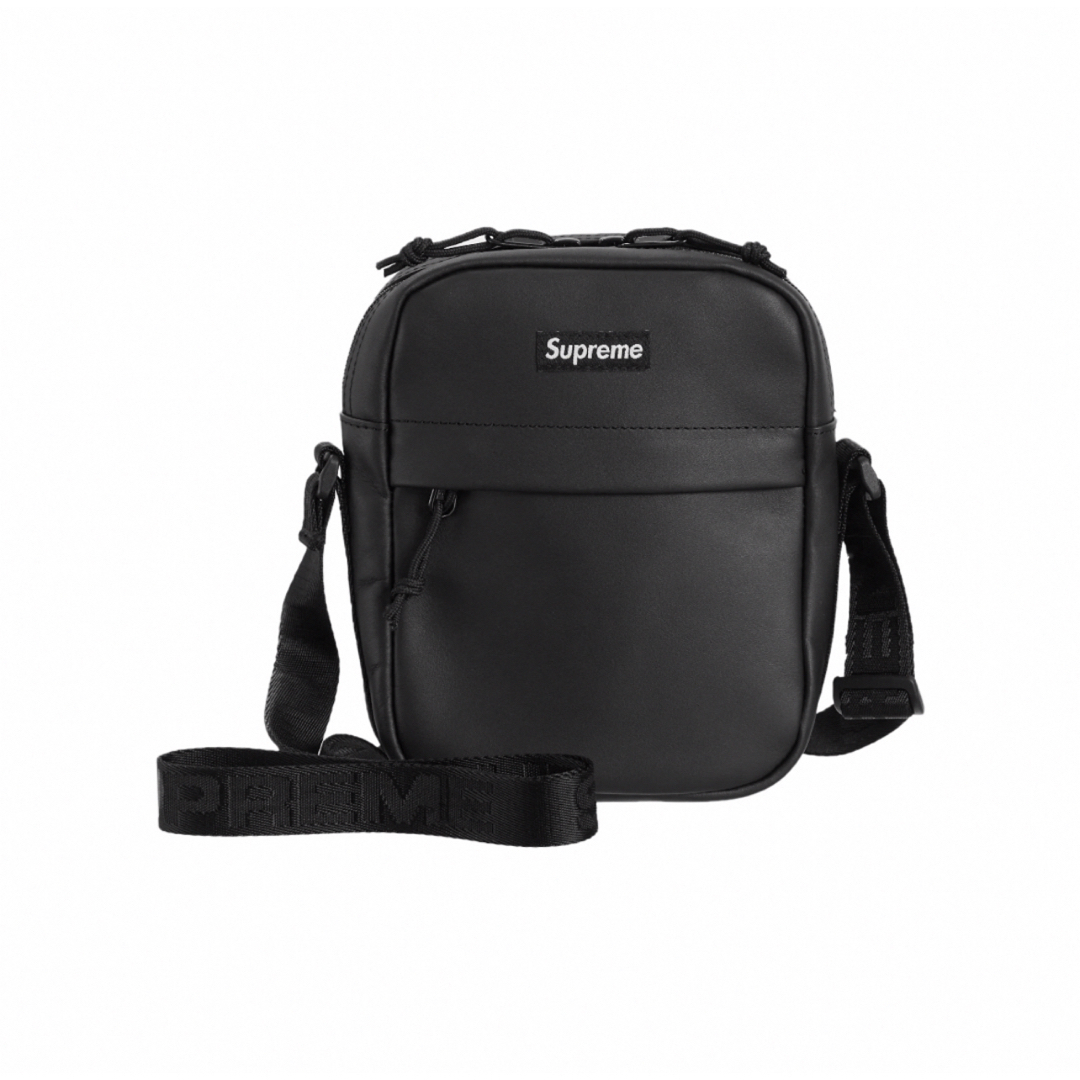メンズSupreme Leather Shoulder Bag Black