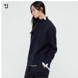 ユニクロ(UNIQLO)の【新品】ユニクロ+J　プレミアムケーブルハイネック(ニット/セーター)