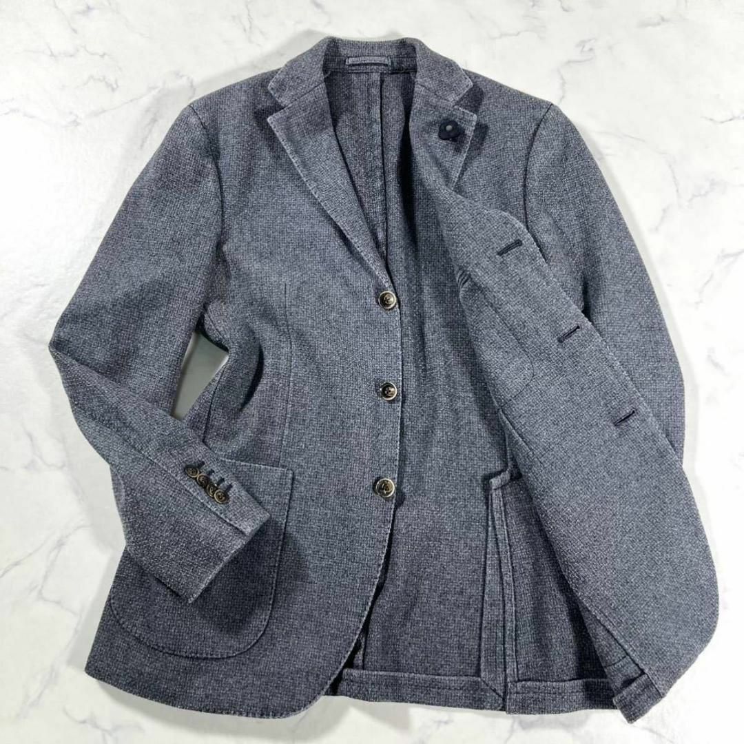 【極美品】LARDINI ラルディーニ 段返り3Bシングルテーラードジャケット