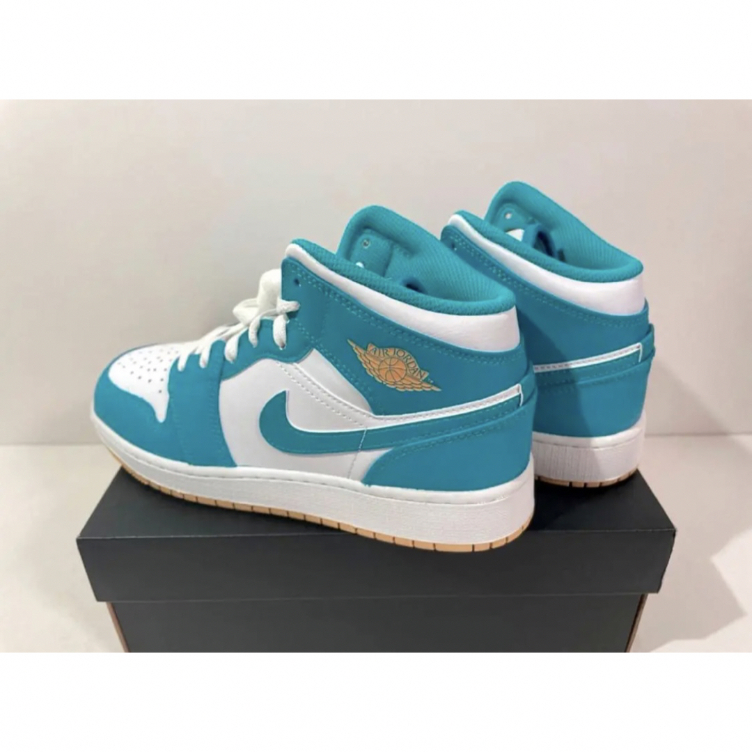 25《新品》NIKE AIR JORDAN 1 MID GS ピンクオレンジ