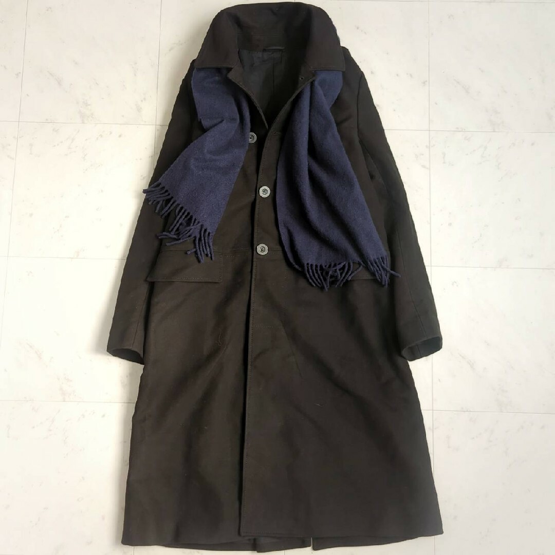 美品♪ジルサンダー JIL SANDER 高密度ウールステンカラーコート ロング