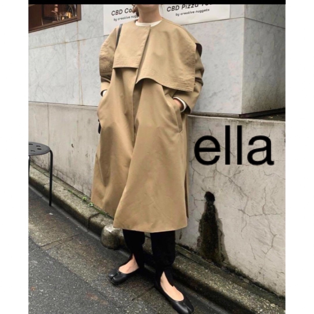 美品　ella select shop ツイルステッチコート