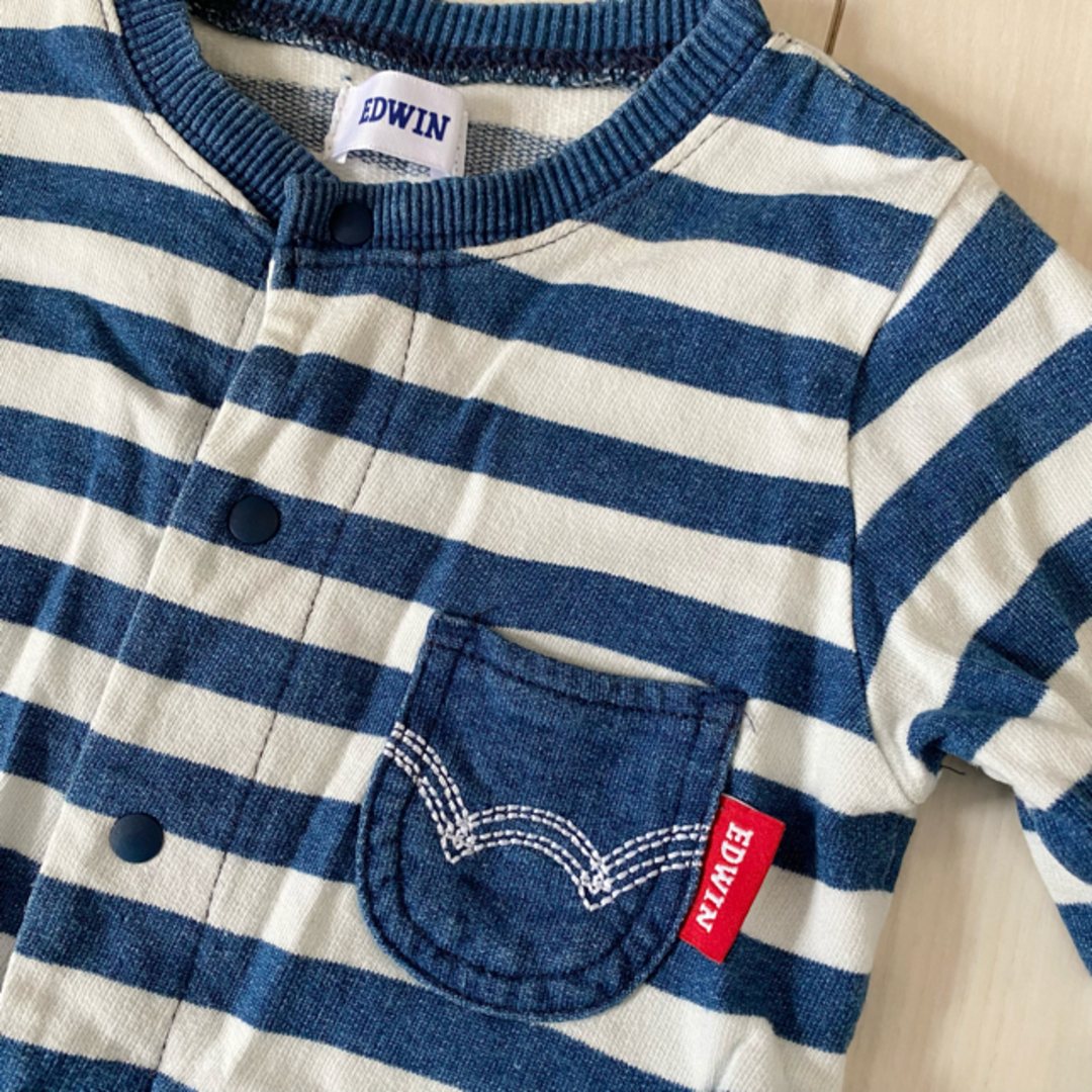 Champion(チャンピオン)の長袖 ロンパース 60-70 チャンピオン エドウィン キッズ/ベビー/マタニティのベビー服(~85cm)(ロンパース)の商品写真