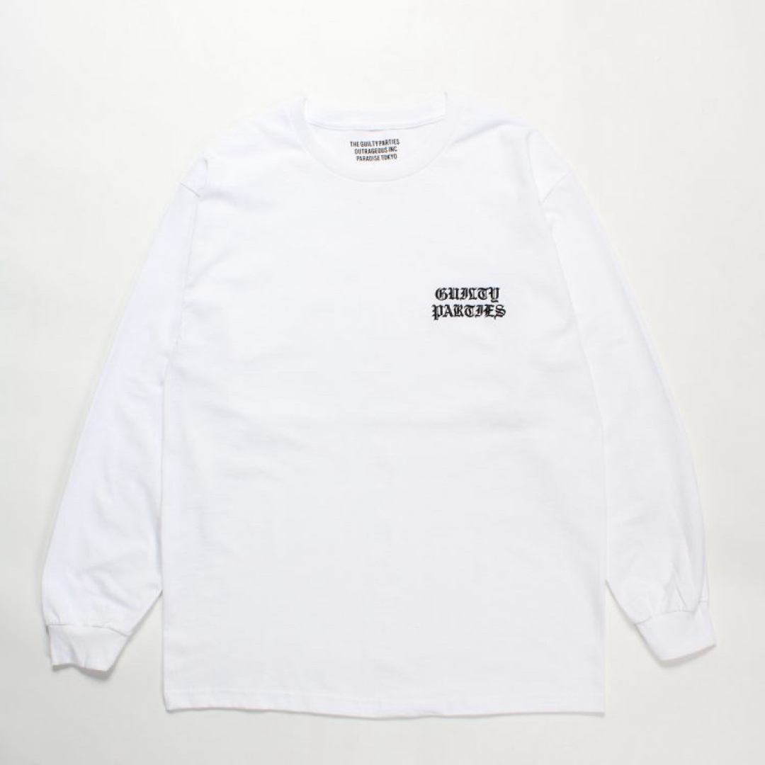 WACKO MARIA(ワコマリア)のWACKOMARIA LONG SLEEVE T-SHIRT ロンT 白　 メンズのトップス(Tシャツ/カットソー(七分/長袖))の商品写真