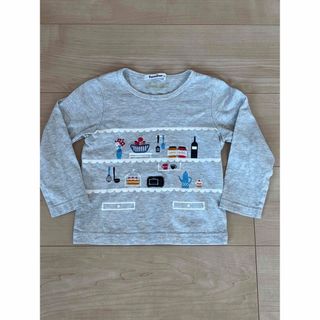 ファミリア(familiar)のファミリア　お料理アップリケ カットソー　100(Tシャツ/カットソー)